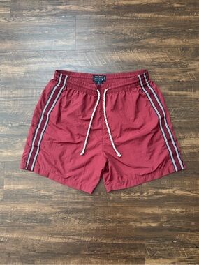 Abercrombie & Fitch A&F Archive Burgundy 7” Nylon Summer Short NWOT